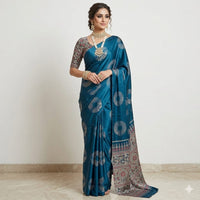 Navy blue fancy saree