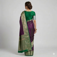 Neelabari Rekha Pattu Border Saree