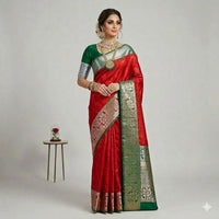 Sindhura Valli Pattu Border Saree