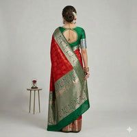 Sindhura Valli Pattu Border Saree