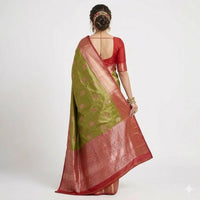 Haritha Mallika Pattu Border Saree