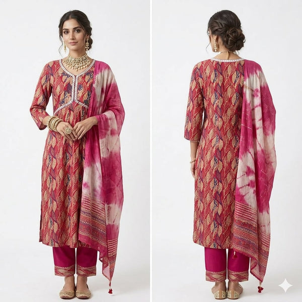 Aarohi Rust Bloom Kurti set