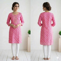 leheriya printed kurta