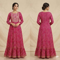 Leheriya Printed Long Frock