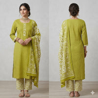 Leaf Charm Cotton  kurti set