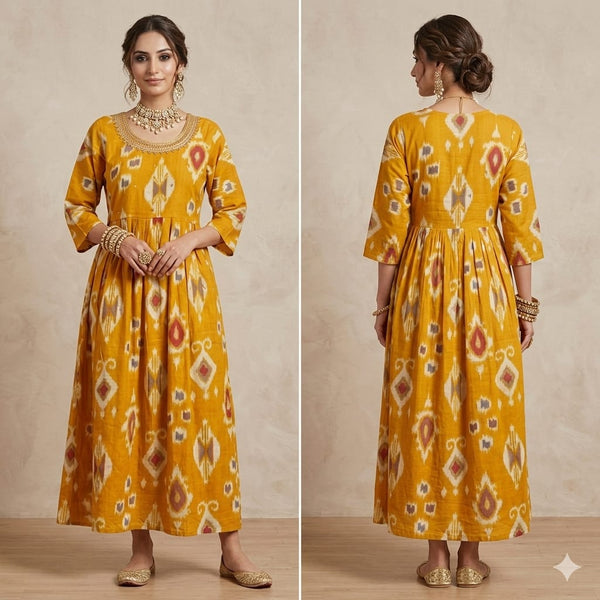 Kanak Ikat Flare Dress.