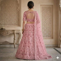 Gulnaar Rosé Net Lehenga Set