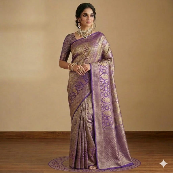 Blue Zariya Pattu Saree