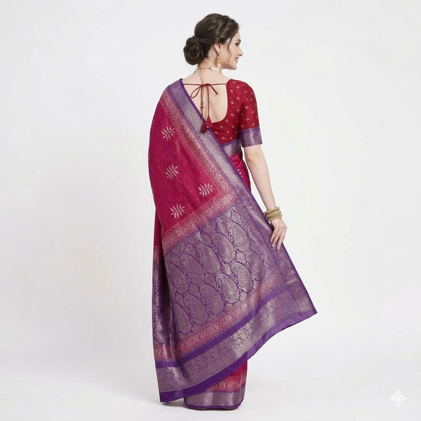 Bhagalpur Leaf Fancy Saree
