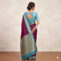 Mayura Veena Jacquard Border Saree