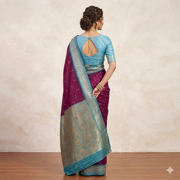 Mayura Veena Jacquard Border Saree