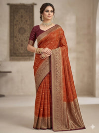 Sindhoora Rekha Kanjeevaram Saree
