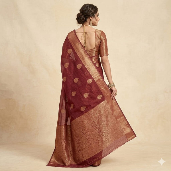 Gulabi Chandra Rekha Saree