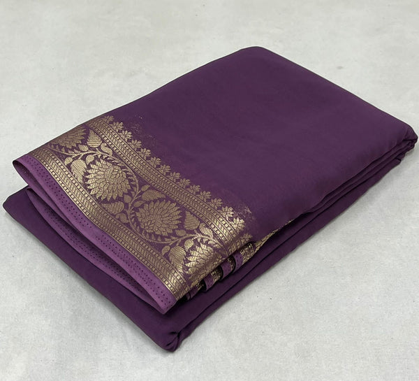 Ruby Zari Floral Saree