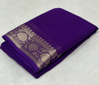 Ruby Zari Floral Saree