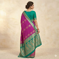 Peacock Amethyst Saree