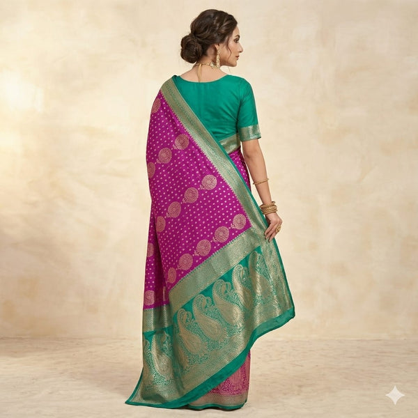Peacock Amethyst Saree