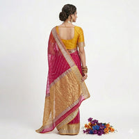 Sinduri Lehariya Glow Saree.