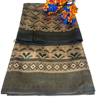 Earthy Aura Lenin Blend Saree