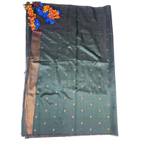 Earthy Aura Lenin Blend Saree