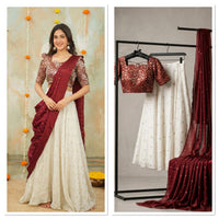 South-style Kanjivaram silk lehenga