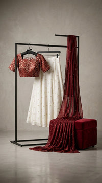 South-style Kanjivaram silk lehenga