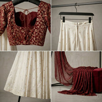South-style Kanjivaram silk lehenga