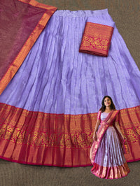 South-style Kanjivaram silk lehenga