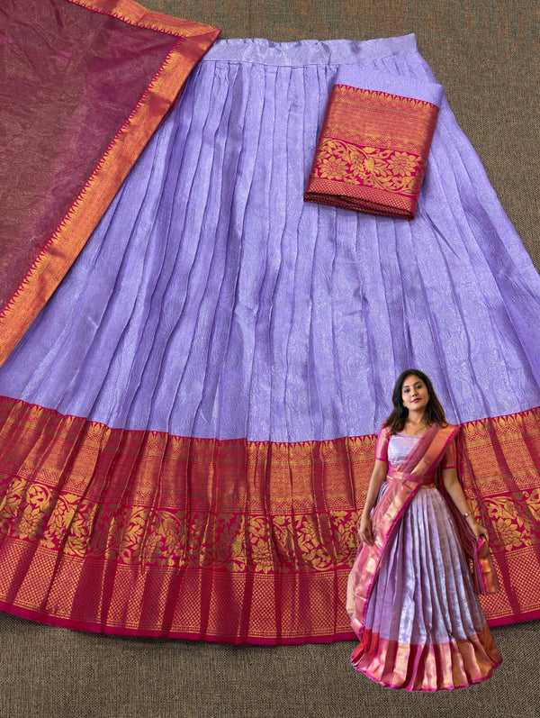 South-style Kanjivaram silk lehenga