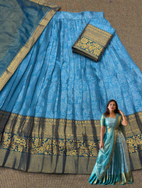 South-style Kanjivaram silk lehenga