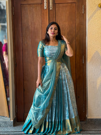South-style Kanjivaram silk lehenga