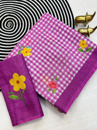 Pure Soft Linen Cotton Saree