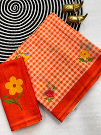 Pure Soft Linen Cotton Saree