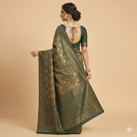 Earthy Aura Lenin Blend Saree