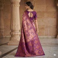 Pochampalli Rosette Luxury Semi Pattu Saree