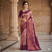 Pochampalli Rosette Luxury Semi Pattu Saree