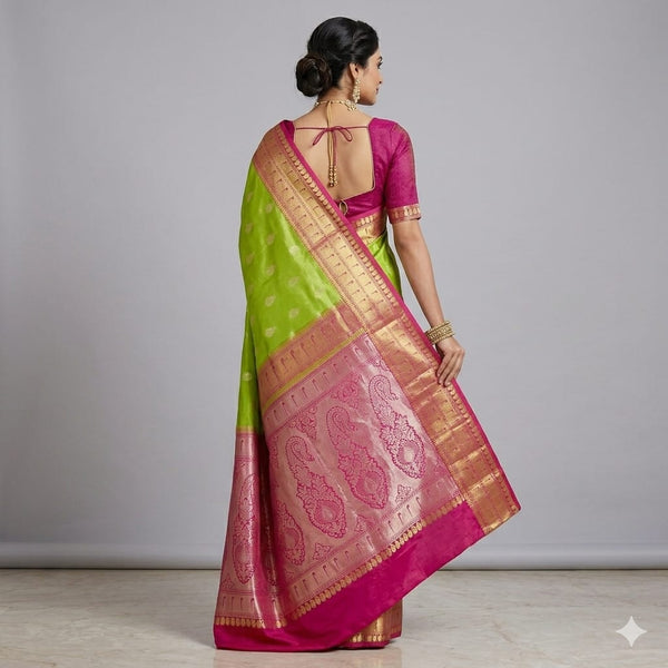 Vasundhara Pushpa Paithani Saree