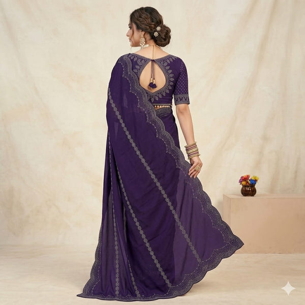 Embellished Stole Saree
