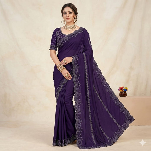 Embellished Stole Saree