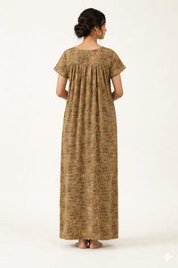 Short Empire -Cut Cotton Long Nighty