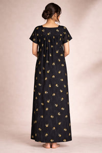 A-Line Printed Cotton Long Nighty