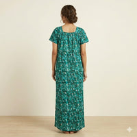 Womens Printed Cotton long Nighty