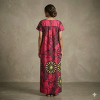 Crimson Bloom Aura Long Nighty