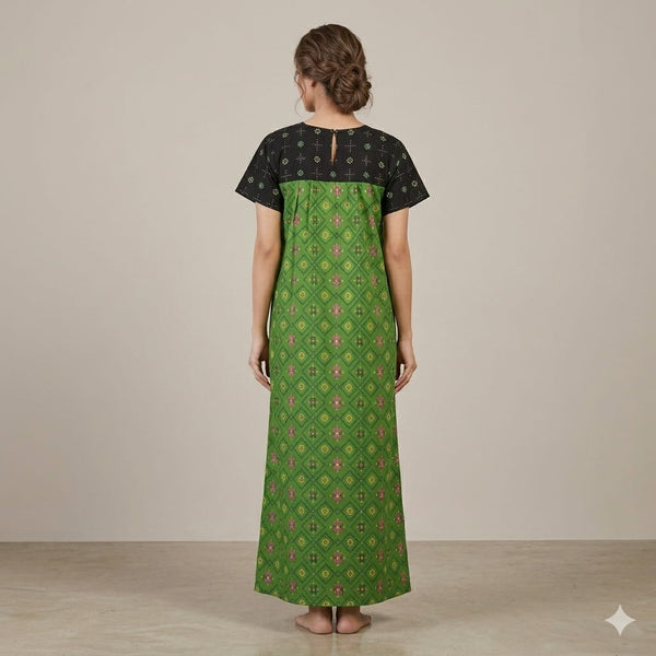 Emerald Bloom Comfort Long Nighty