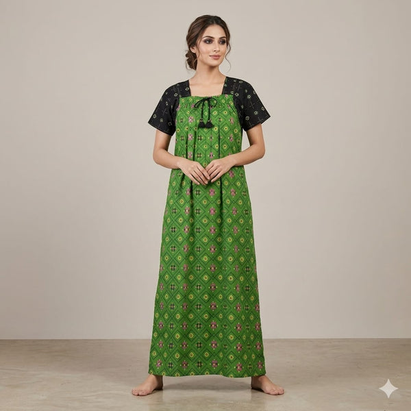 Emerald Bloom Comfort Long Nighty