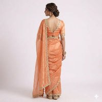 Peach Aura Lace Saree.