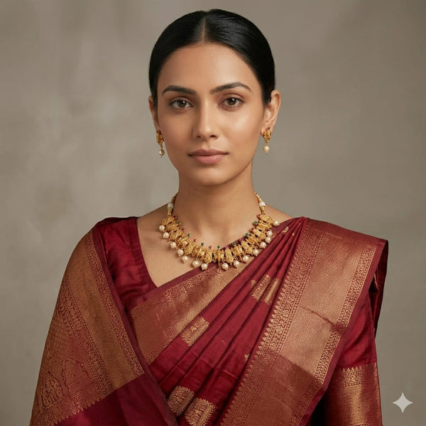 Navya Pearl Heritage Choker Set