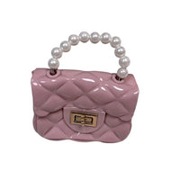 Kids Mini Quilted Pearl Handle Sling Bag