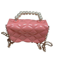Kids Mini Quilted Pearl Handle Sling Bag