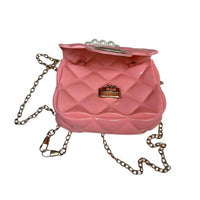 Kids Mini Quilted Pearl Handle Sling Bag